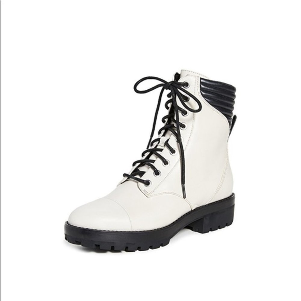 Michael Michael Kors | Bastian Lace Up Boots Cream - Picture 1 of 8